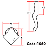 پایه کنسول ABS کد 1060