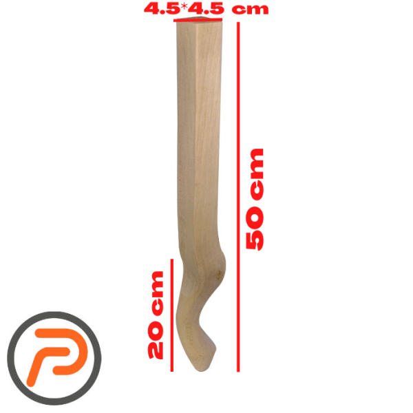 پایه چوبی سپیدار 50 سانتیمتر