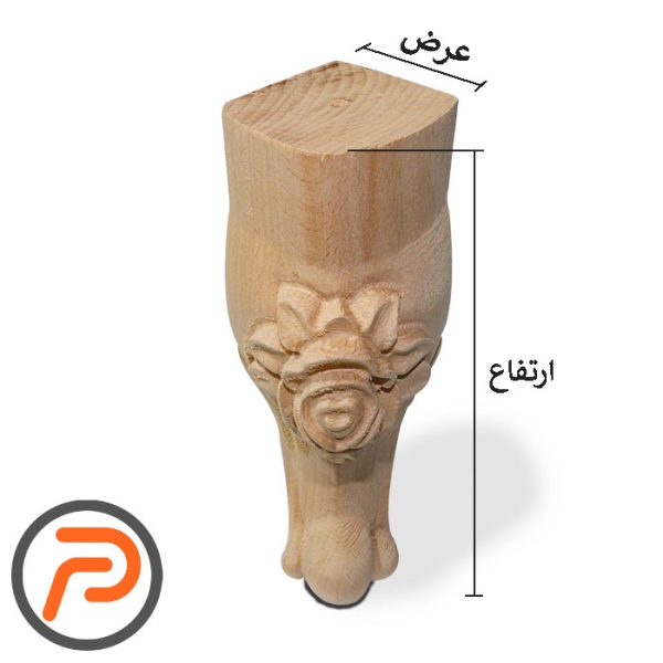 پایه چوبی منبتی گلدار 12 و 22 سانتیمتر