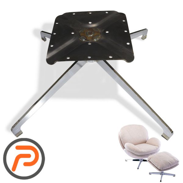 پایه صندلی فلزی گردون مدل چهار پر کروم
